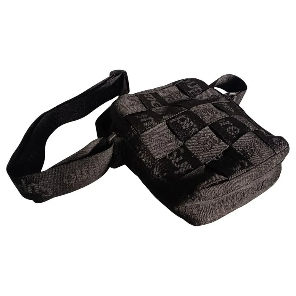 Supreme Woven Shoulder Bag Messenger SS23 Black